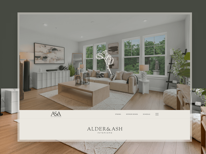 Cover image for Alder & Ash - Interior design website - UX/UI