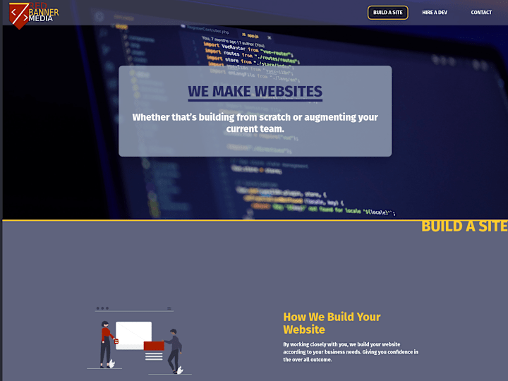 Cover image for Red Banner Media Website | Front & Back End developed & deployed
