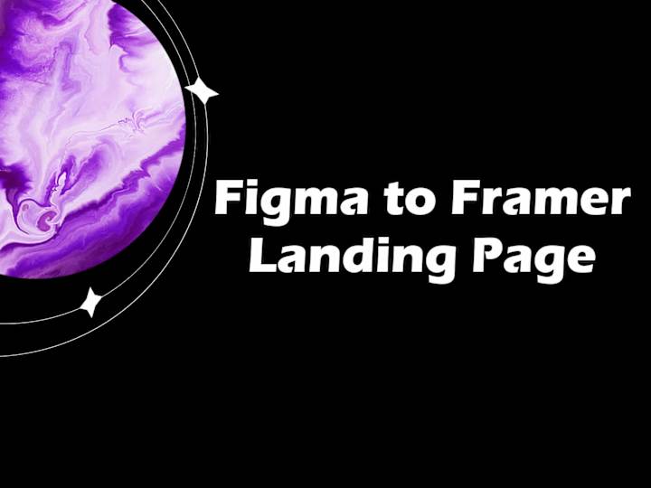 Cover image for 📐 Figma to Framer Landing Page