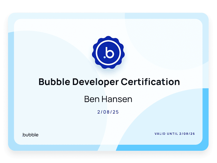 Cover image for Complex Application Development with Bubble.io