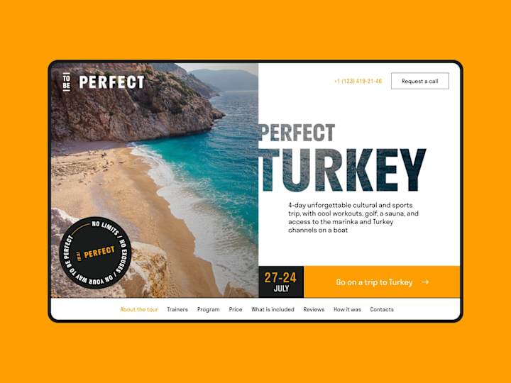 Cover image for ToBePerfect Tours (UX/UI + Webflow)