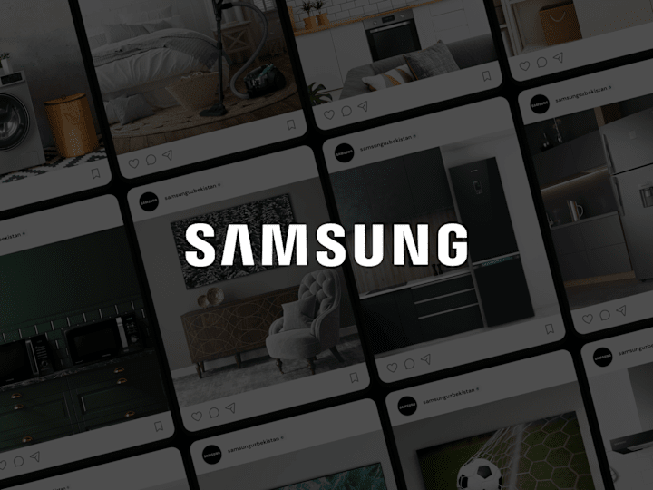 Cover image for Social media posts and photomanipulation for Samsung on Behance