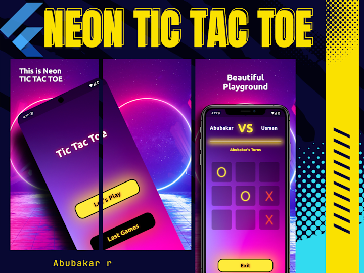 Cover image for Neon Tic Tac Toe (Flutter)