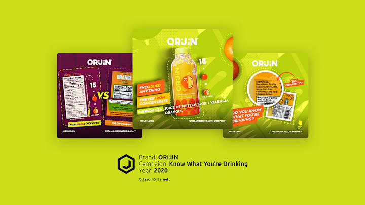 Cover image for ORiJiN: Know What You're Drinking (2020) on Behance