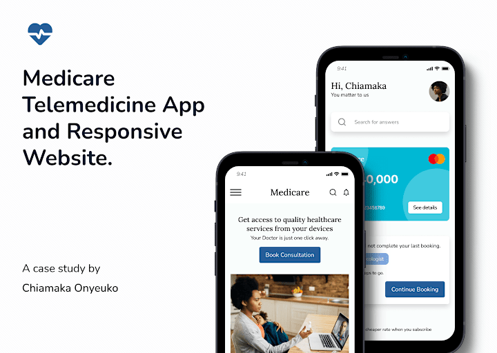 Cover image for Medicare Telemedicine app and Responsive website Case study