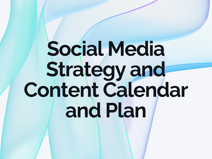 Cover image for Social Media Strategy and Content Calendar and Plan