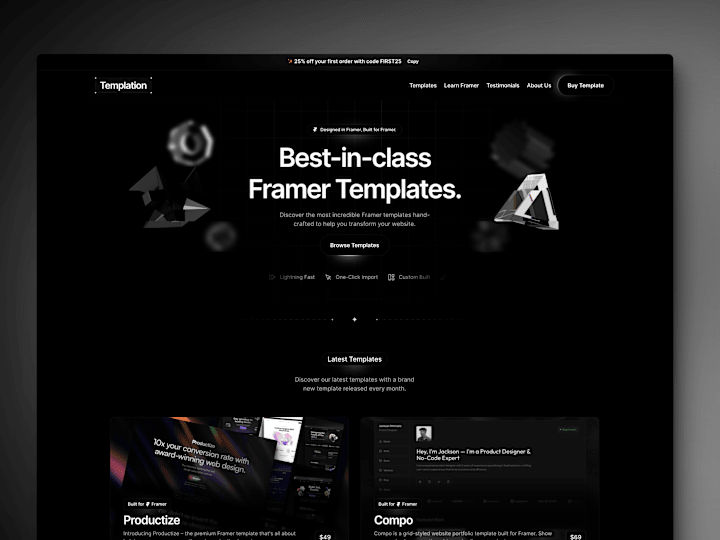 Cover image for Visually-Stunning, Complete Multi-Page Website in Framer