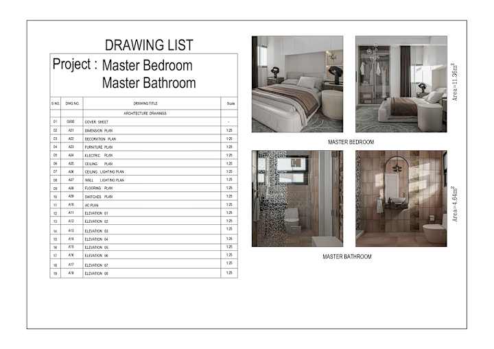 Cover image for MASTER BEDROOM SHOP DRAWING :: Behance