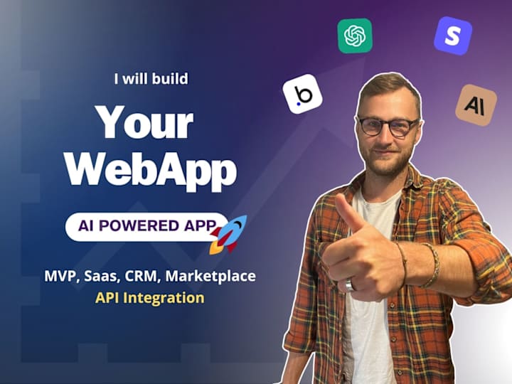 Cover image for I will design and develop your web application using bubble.io