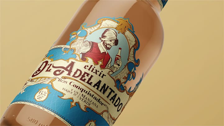 Cover image for Elixir D'l Adelantado Branding, Package design & 3D Renders