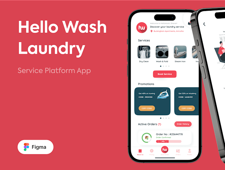 Cover image for Hello Wash Laundry - Service Platform App