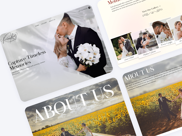 Cover image for Wedding Photography Studio / Web Design - UI/UX Design