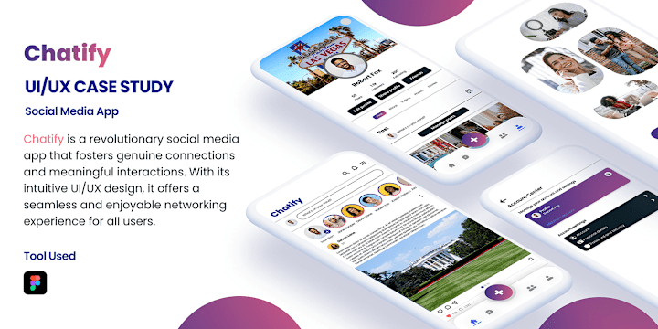 Cover image for SOCIAL MEDIA APP | UI/UX CASE STUDY on Behance