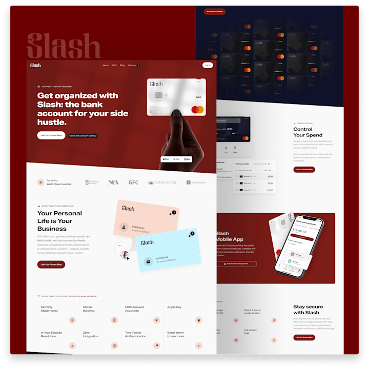 Cover image for Slash Banking Web Design + Webflow Development