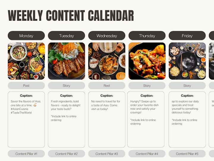 Cover image for Instagram Content Calendar Sample