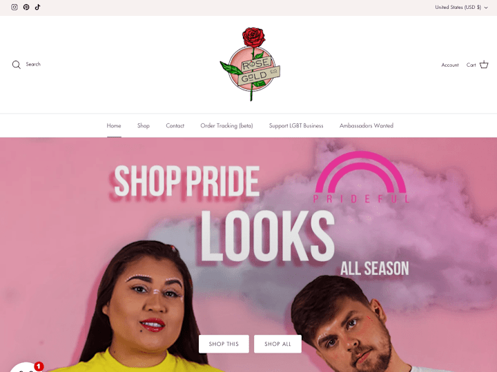 Cover image for Rose Gold Co. Website