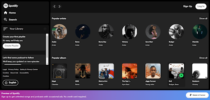 Cover image for Spotify Framer Recreate