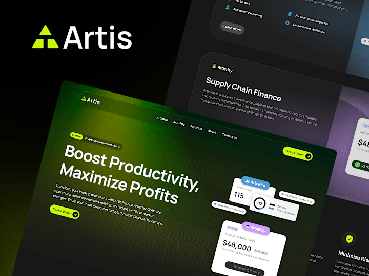 Cover image for Corporate Website Design & Development in Framer - ArtisTrade