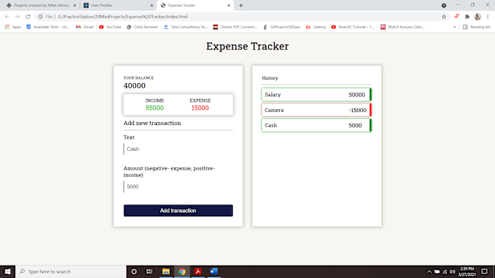 Cover image for Expense Tracker