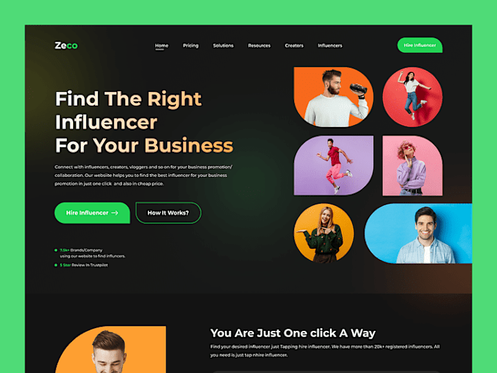 Cover image for Influencer Website Header