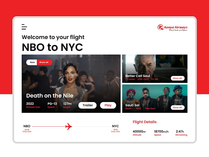 Cover image for Kenya Airways Infotainment Redesign Concept