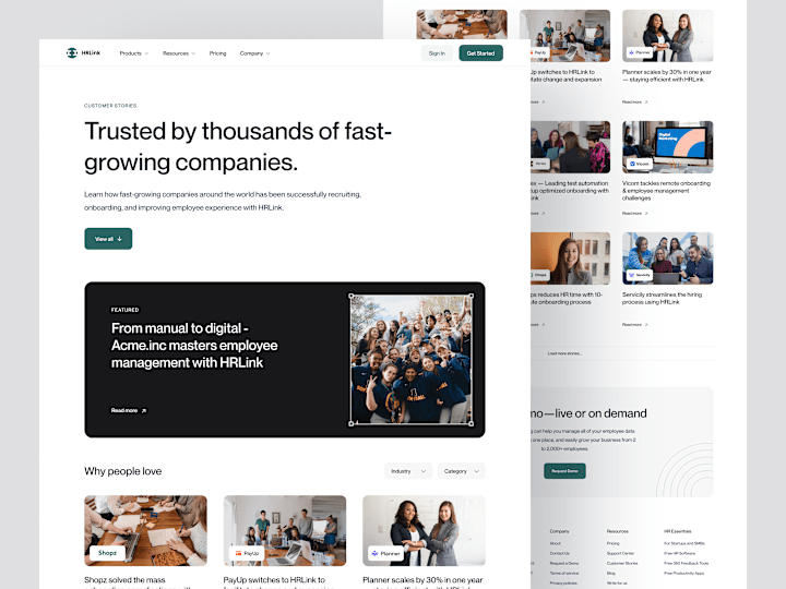Cover image for HRLink - HR Website