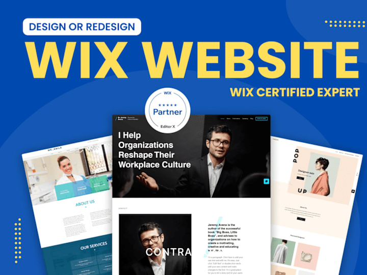 Cover image for I will design wix website, redesign wix website