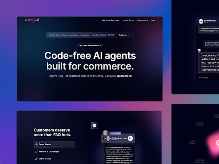 Cover image for Airkit.ai — Code-free AI agents
built for commerce