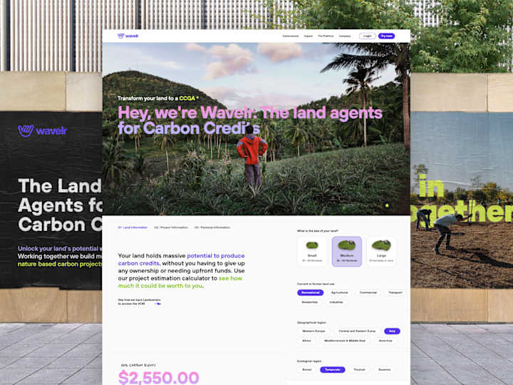 Cover image for Wavelr Carbon Credit Brand, Platform & Website