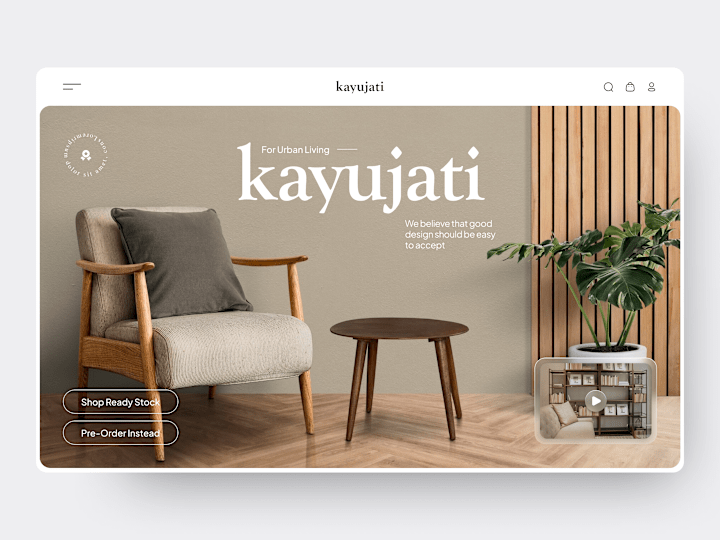 Cover image for Kayujati - Furniture Landing Page