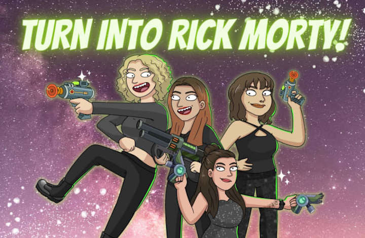 Cover image for I will draw you in rick morty style only in 5 hours