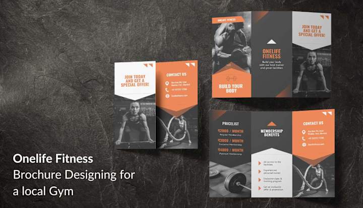 Cover image for Brochure designing of a local Gym