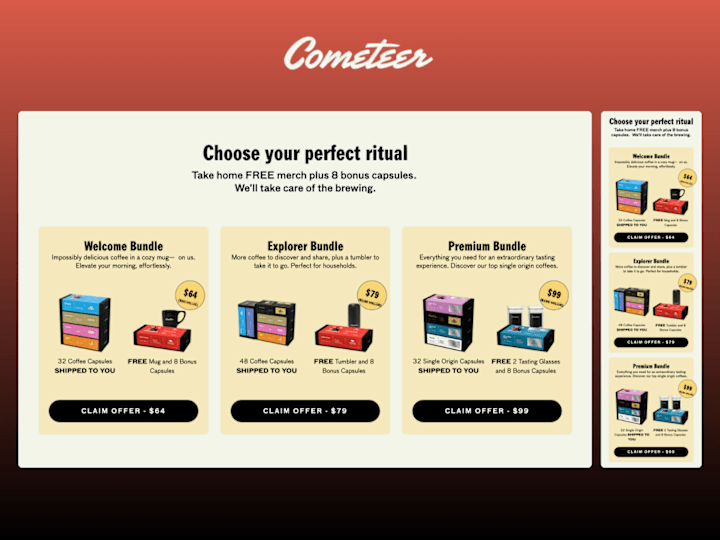 Cover image for Cometeer Bundles Section | Figma to Replo