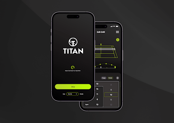 Cover image for Titan Tennis: Redesigning their ball machine application