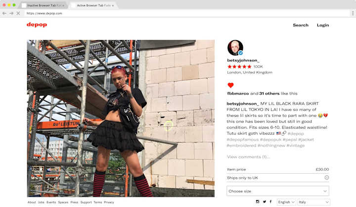 Cover image for Depop Web