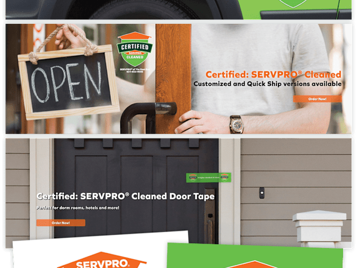 Cover image for Servpro Storefront Banners and Business Cards