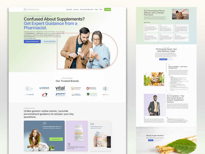 Cover image for Website for Pharmaceutical Supplements ✦ TrueWell