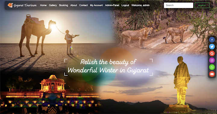 Cover image for Tourism Website (Gujarat Tourism)