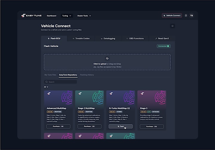 Cover image for Vehicle Custom Tuning Web App - Dealer Platform