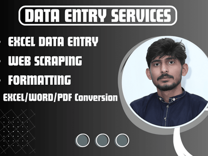Cover image for I will do Excel data entry, web Scraping and Data Formatting