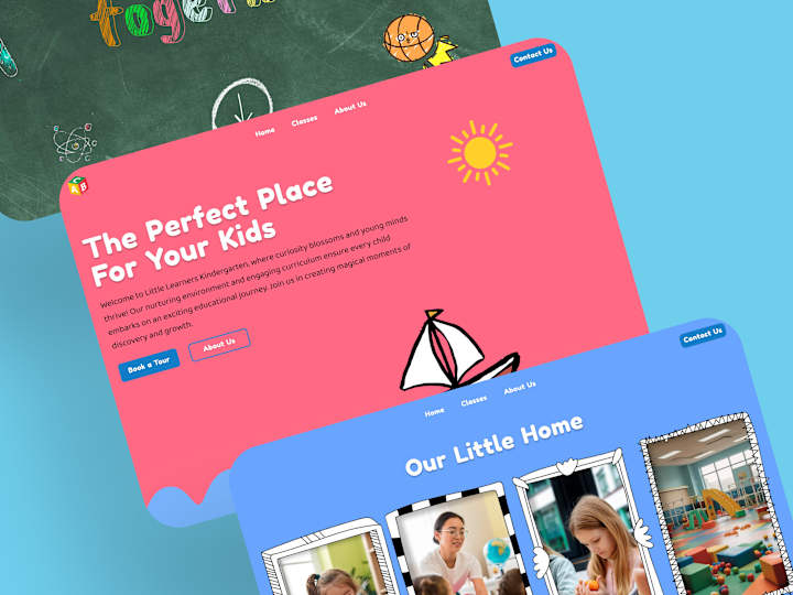 Cover image for Kindergarten (School) / Landing Page / Website - UI/UX Design