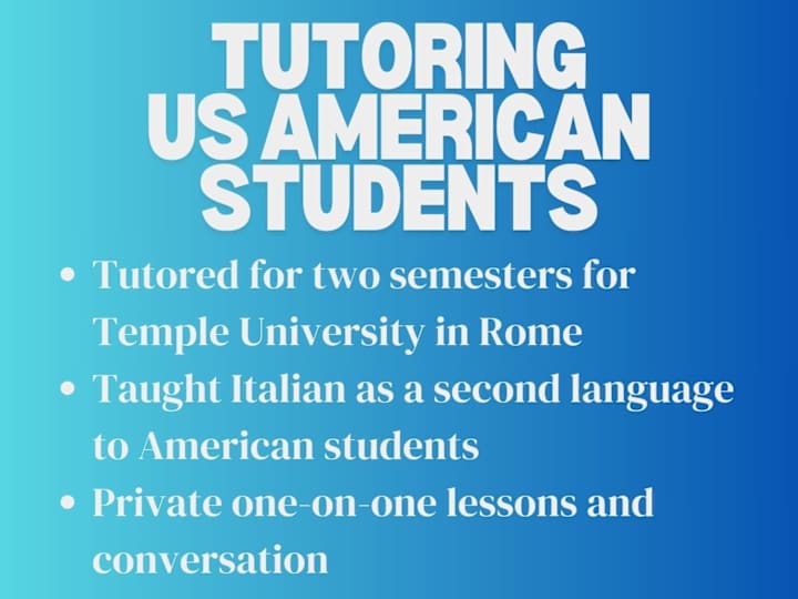 Cover image for Tutoring American students for Temple University