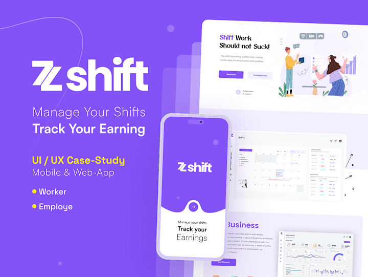 Cover image for Zshift -Product Design | Mobile & WebApp Case Study