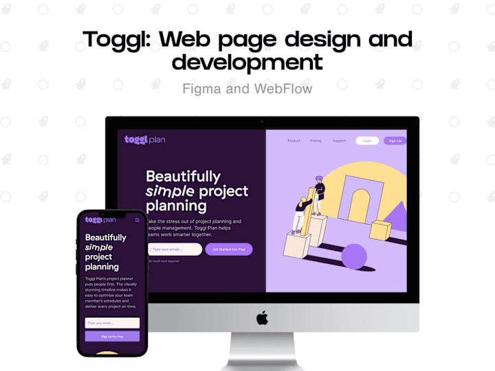 Cover image for Toggl: Web pages design and WebFlow development