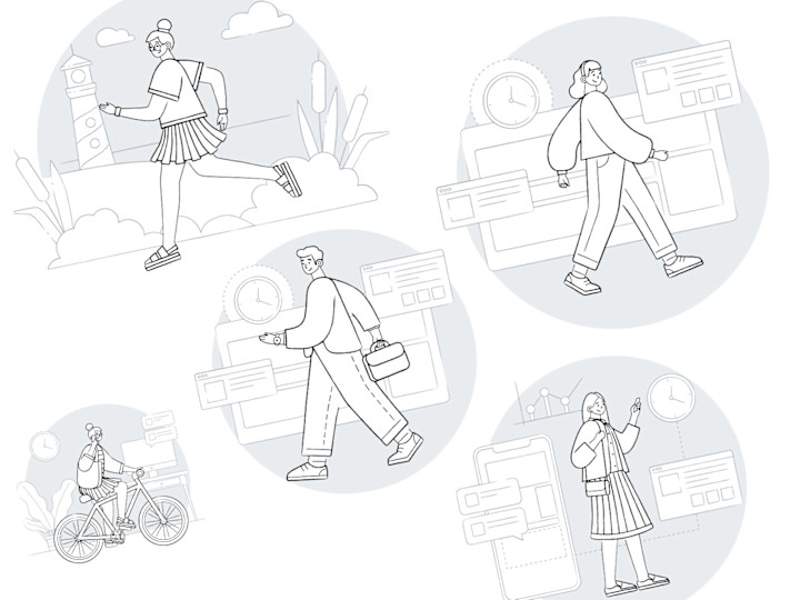 Cover image for Custom Illustration for B2B Project | Website + App + Branding 