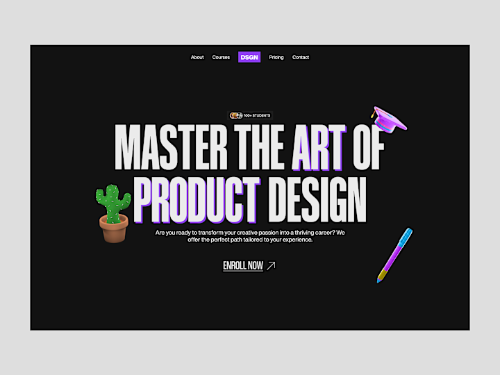 Cover image for Design Course Landing Page