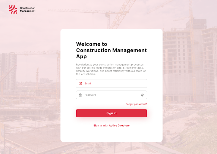 Cover image for Construction Management App