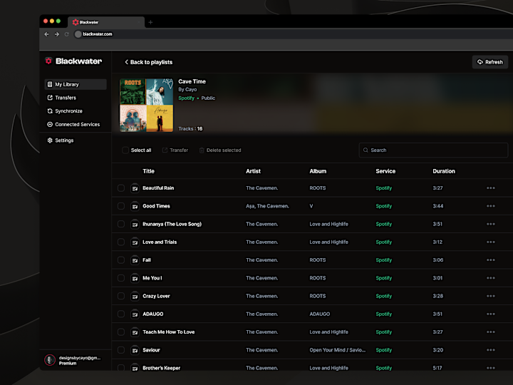 Cover image for Blackwater  - Web app design