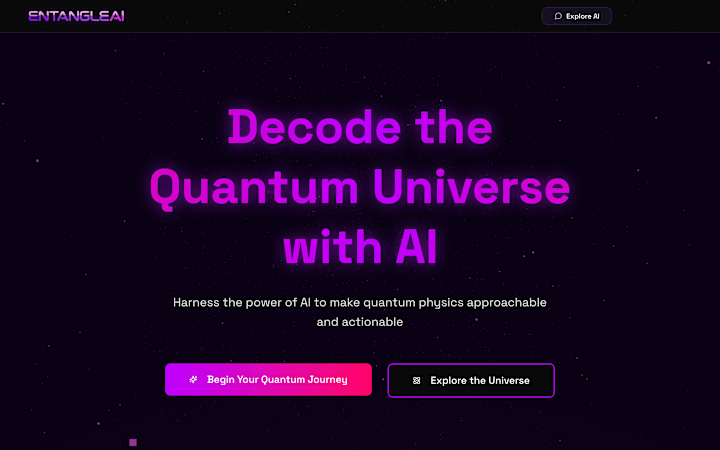 Cover image for EntangleAI - Quantum Physics Learning Platform