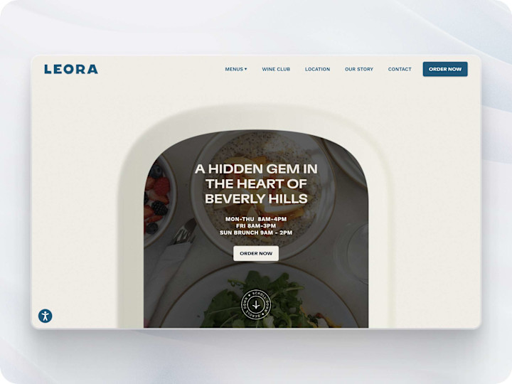 Cover image for Leora Cafe (Framer development + design)
